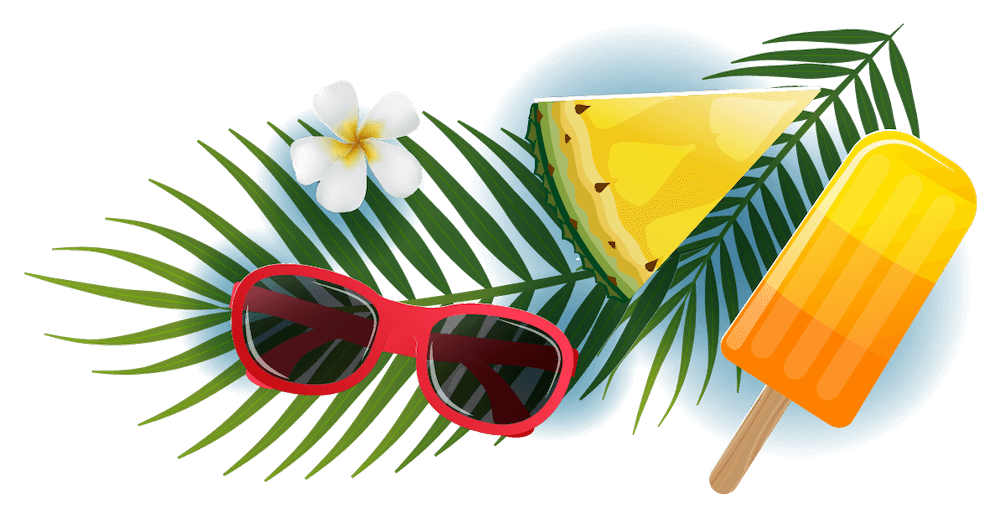 Summer sunglasses and ice lolly