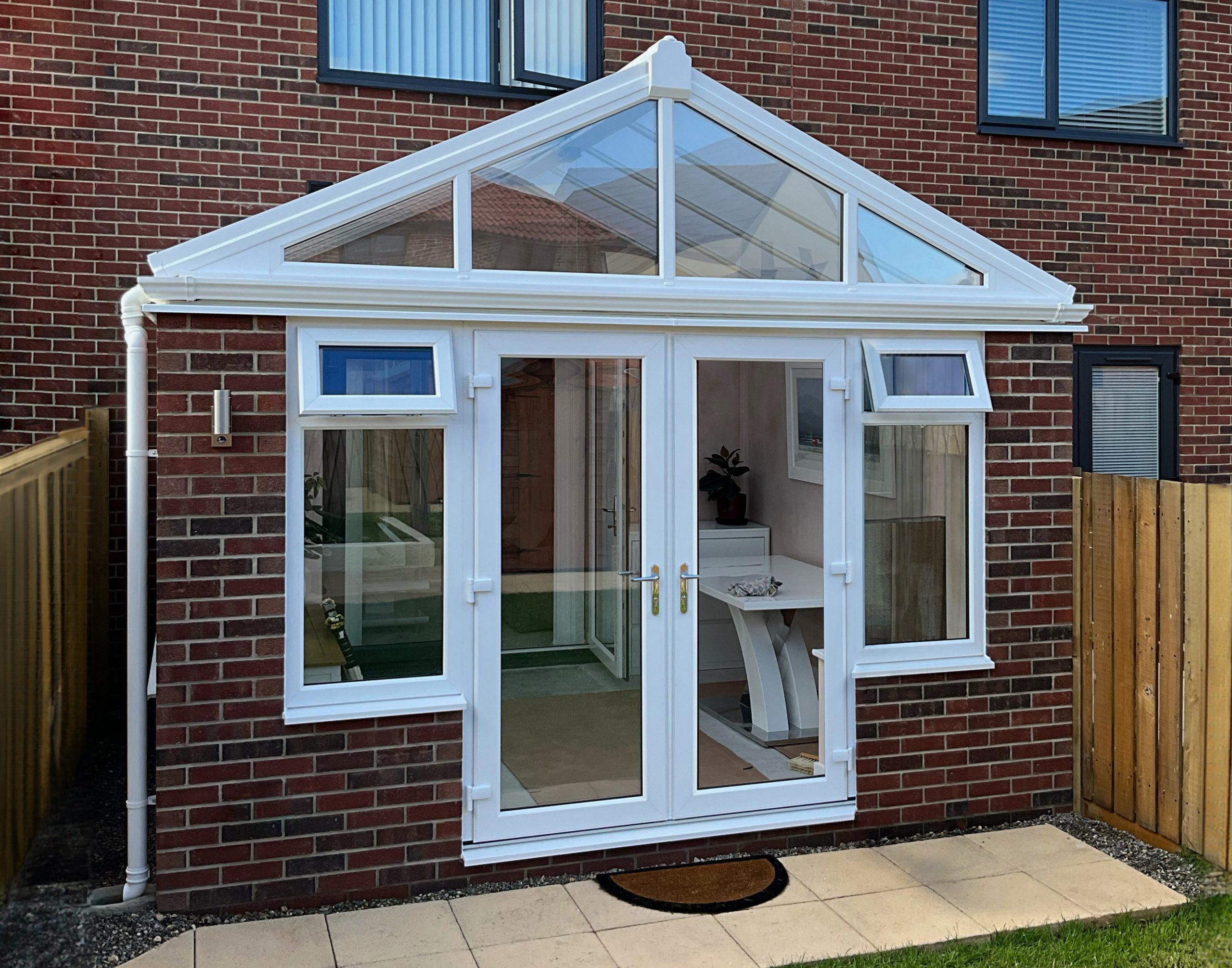 white upvc conservatory