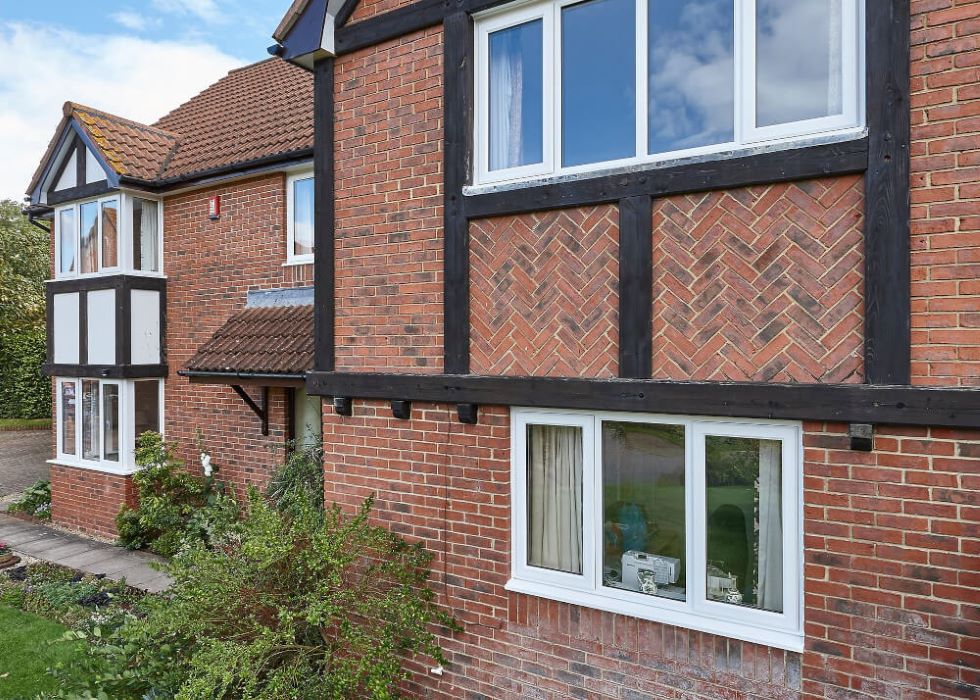 white rehau upvc casement windows