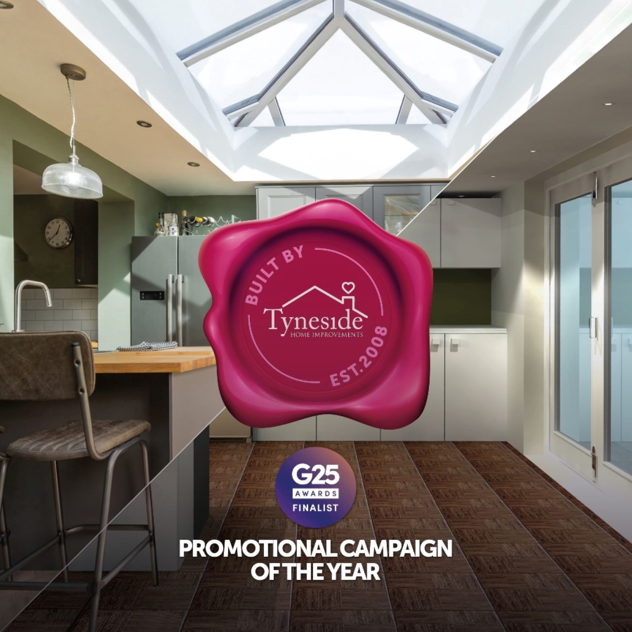 graphic for tyneside home improvements - G25 awards finalist for promotional campaign of the year