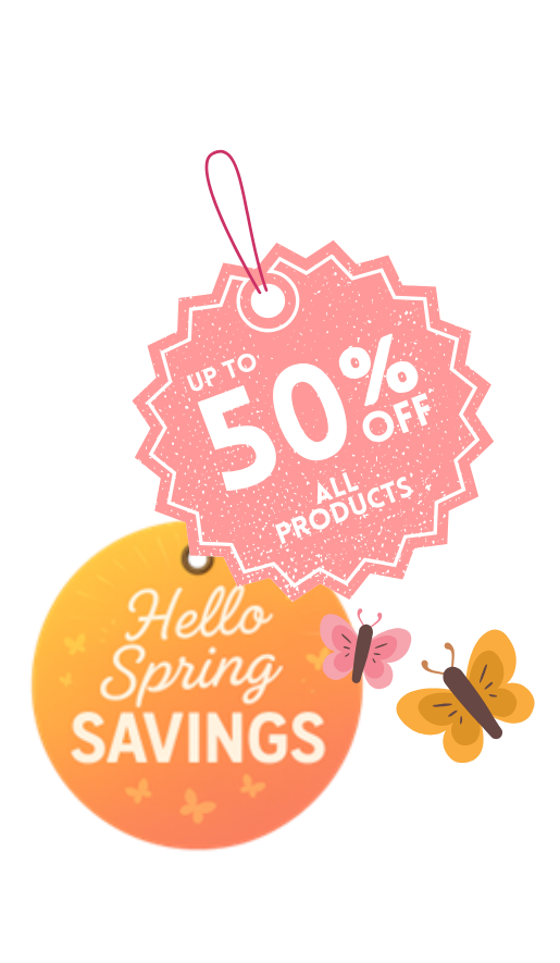 Up to 50% off all products